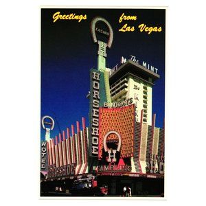 Vintage Postcard Horseshoe Casino Mint Las Vegas Strip Nevada Vacation Gambling
